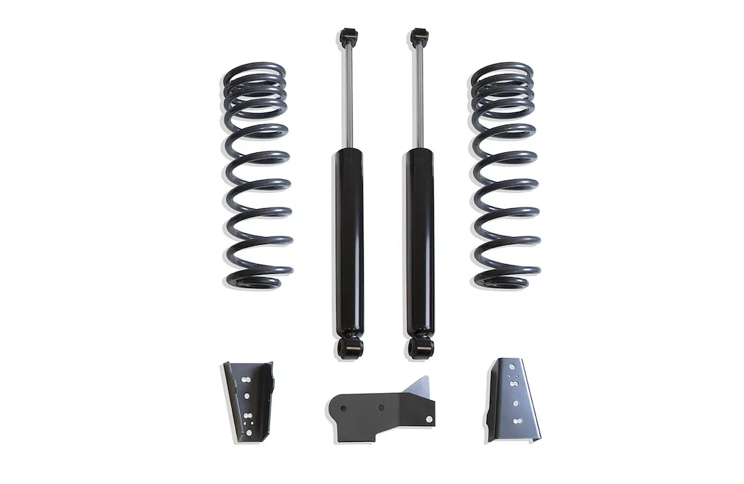 902430 – MAXTRAC Coil Spring, 3 Inch Lift Powder Coated Grey Set Of 2 With Track Bar Bracket/ Stabilizer Bar Brackets...